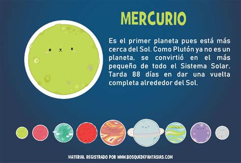 Fichas De Los Planetas Del Sistema Solar Para Primaria