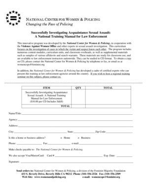 Fillable Online Sexual Assault Cd Order Form Pdf Fax Email Print