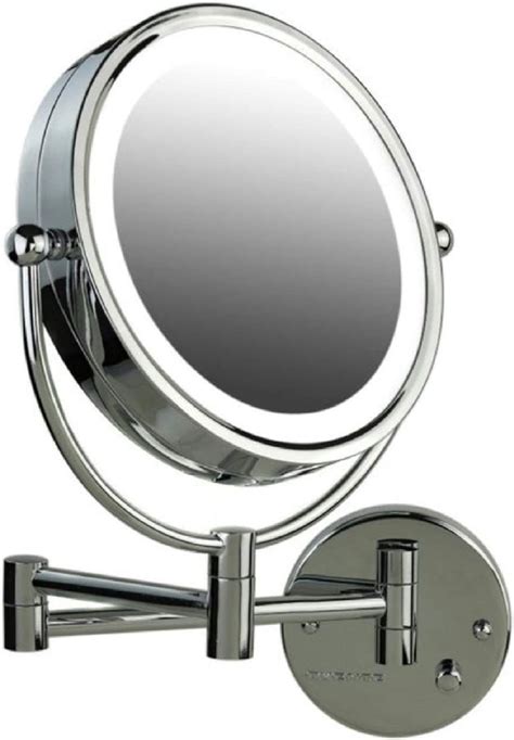 Amazon OVENTE 9 Lighted Wall Mount Makeup Mirror 1X 7X