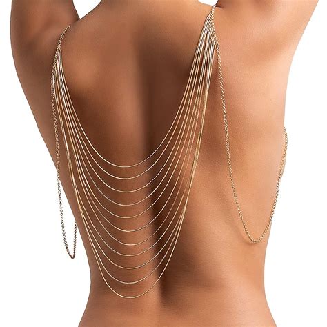 Summer Beach Multilayer Body Chain Bikini Metal Harness Cross Bralette Chest Chain Sexy Tassel