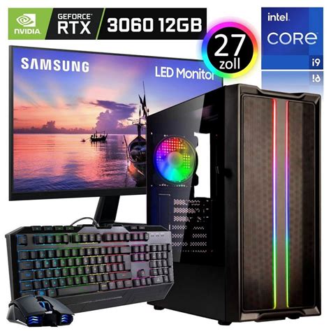 Meinpc Stellar Set I9 Rtx 3060 Gaming Pc Komplettsystem 2700 Intel Core I9 11900k Nvidia