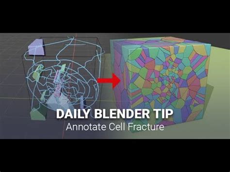 Daily Blender Secrets Annotate Cell Fracture Youtube