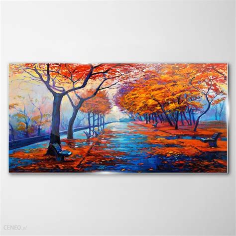 Coloray Obraz na Szkle Park Drzewa Jesień 140x70 cm