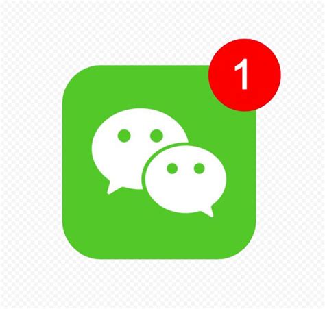 Square WeChat App Icon With One Message Notification | App icon, Icon ...