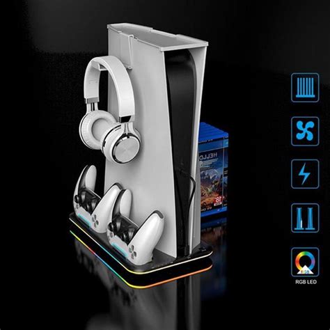 Охлаждающая подставка для консоли PS5 с RGB-подсветкой - купить по ...