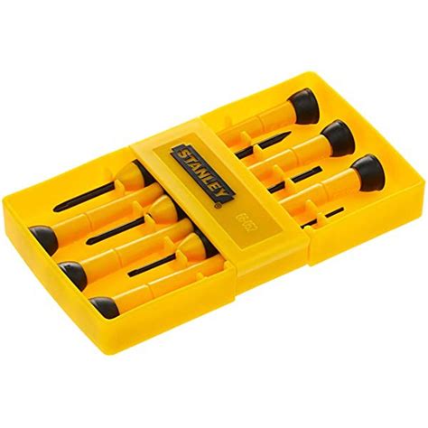 Stanley Original 66 052 6 Piece Precision Screwdriver Set Stht66052 Shopee Malaysia