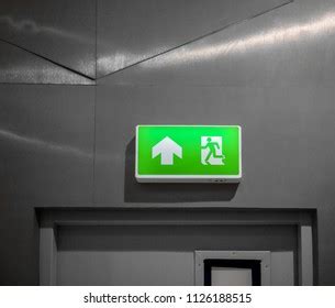 Green Emergency Exit Sign Showing Way Stock Photo 2251912675 | Shutterstock