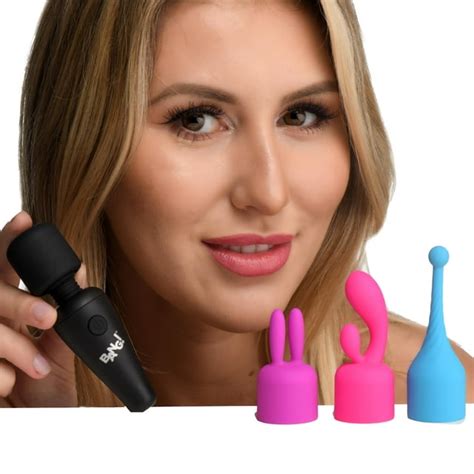 Xr Brands Bang 10x Mini Wand W 3 Attachments Rabbit Vibrator