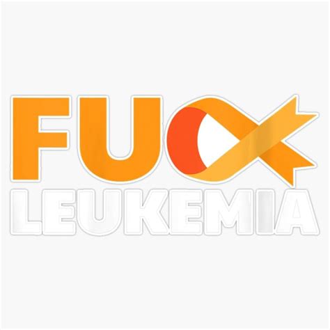 Amazon Fuck Leukemia Orange Ribbon Awareness Cancer Survivor Gift Sticker Vinyl Decal Car