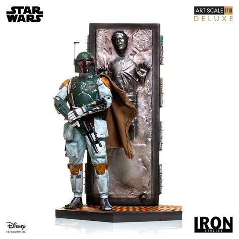 Iron Studios Boba Fett Han Solo In Carbonite Deluxe Art Scale