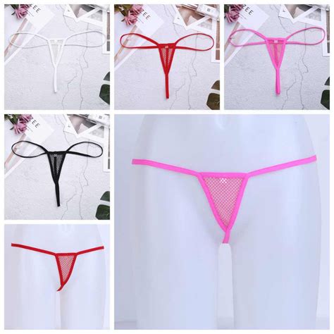 Loodgao Women Lingerie Stretchy Fishnet Open Butt G String Bikini Underwear Shopee Malaysia