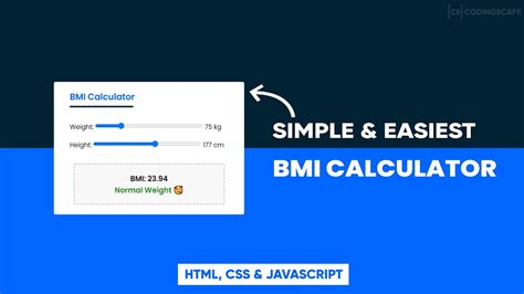 Bmi Calculator How To Design Simple Bmi Calculator Using Javascript