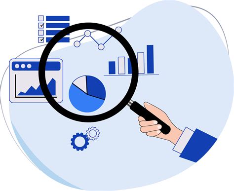 Illustration Of Business Man Doing Data Analysis Using Magnifying Glass Data Analytics Makes