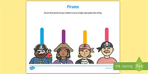 Pirate Writing Finger Spacers Teacher Made Twinkl