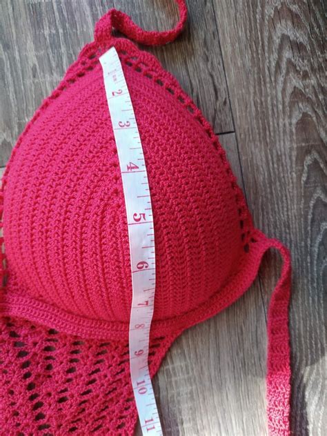 Red Crochet Monokini Crochet Bikini Crochet Boho Swimsuit Knit Etsy