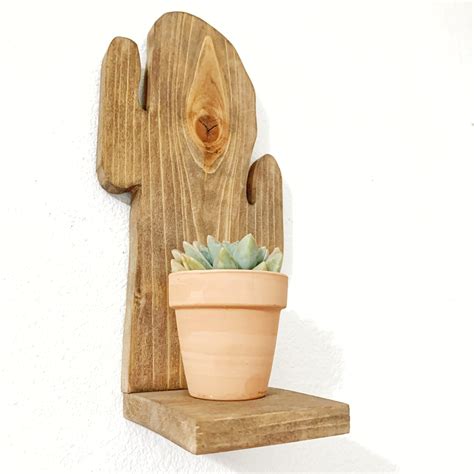 Wooden cactus shelf cactus shelf plant shelf desert decor | Etsy