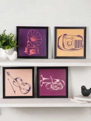 Nestasia Wall Decor : Buy Nestasia Graphic Music Art In Frame Set Of 4- 9x9 Inch Online | Nykaa ...