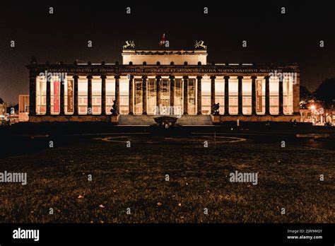 The Altes Museum Illuminated At Night Stock Photo Alamy