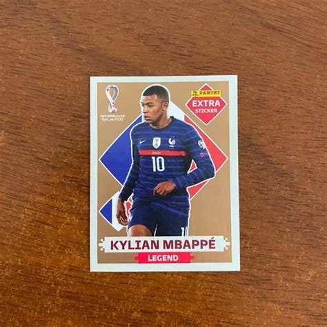 Figurita Extra Legend Kylian Mbapp Mundial Qatar Cuotas Sin Inter S