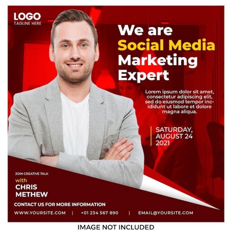 Premium Psd We Are Social Media Marketing Expert Post Template