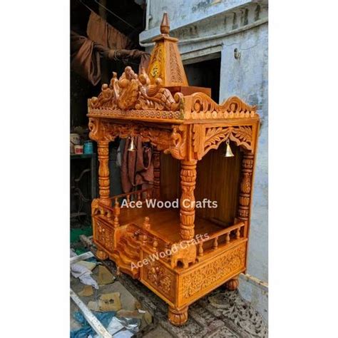 Peacock Design Temple Mandir In Natural Finish At Rs Abdul