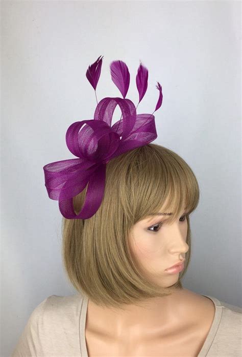 Purple Fascinator Plum Fascinator Wedding Mother Of The Bride Groom