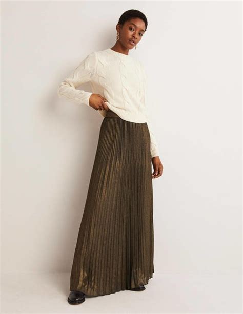 Pleated Maxi Skirt