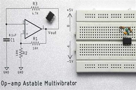 Astable Multivibrator Circuit Using Op-amp | Op amp monostable ...