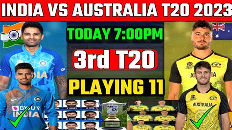 India Vs Australia 3rd T20 Match H2h Record India Vs Australia Playing 11 Ind Vs Aus Playing 11