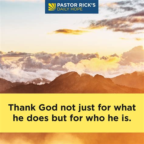 Thank God for Who He Is - Pastor Rick's Daily Hope