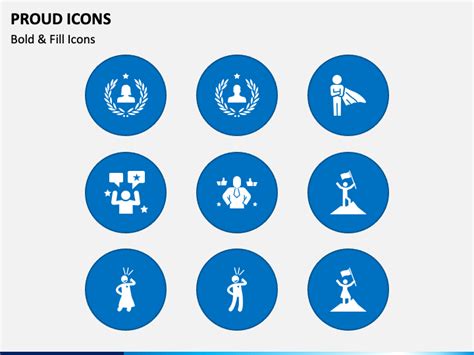 Proud Icons for PowerPoint and Google Slides - PPT Slides