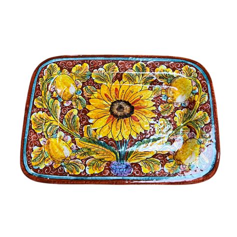 Girasole Rectangular Platter Italian Pottery Outlet
