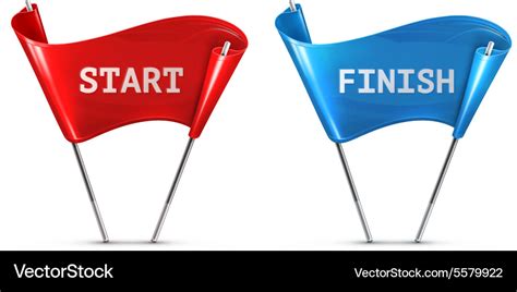 Start And Finish Royalty Free Vector Image VectorStock