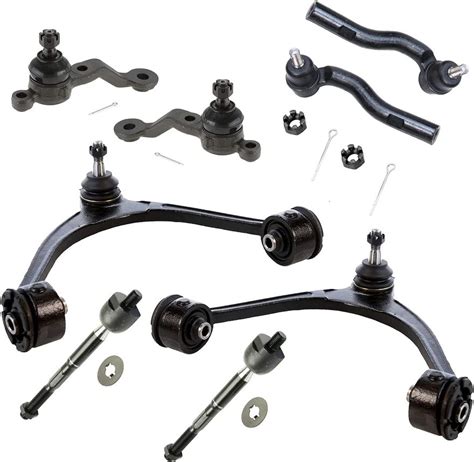 8pc Front Upper Control Arms Tie Rods Lower Ball Joints Suspension Kit