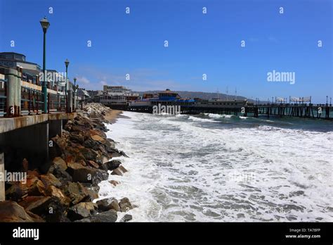 View Redondo Beach Pier Redondo Beach Los Angeles California Stock