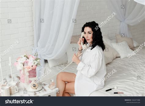 Sexy Brunette Girl Bare Legs White Stock Photo Shutterstock