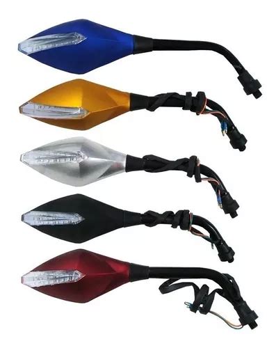Espelho Retrovisor Moto Naked Pisca Led Embutido Hornet Cb Parcelamento Sem Juros