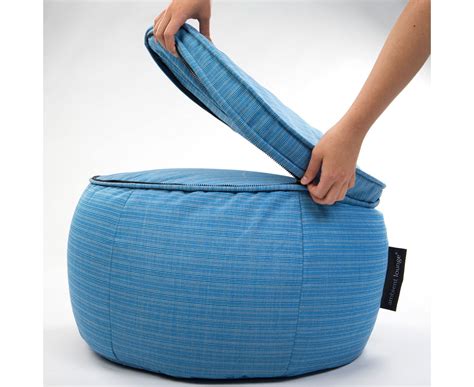 Бескаркасный пуф Wing Ottoman™ - Oceana (синий) - купить по цене 6 714₽