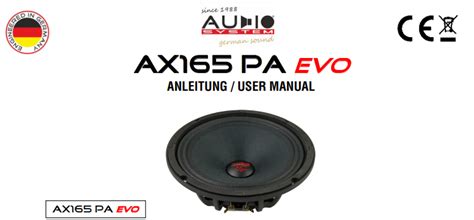 Difuzoare Audio System AX 200 PA EVO 8 Frecvente Medii EXTREM DYNAMIC