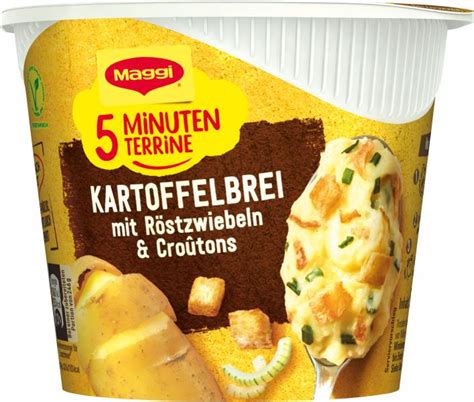 Maggi Minuten Terrine Kartoffelbrei Mit R Stzwiebeln Croutons