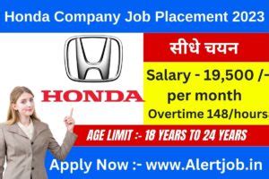 Honda Company Job Placement