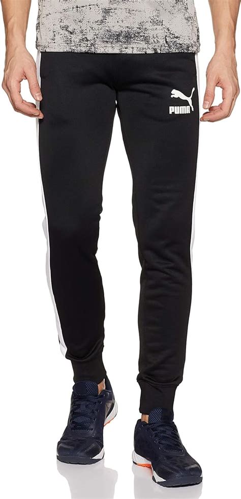 Puma Mens Iconic T7 Track Pant Cuff Trousers Black Large