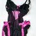 Y K Aesthetic Fairycore Grunge Ruffle Corset Lingerie Black And Barbie Pink Corset Top La Senza