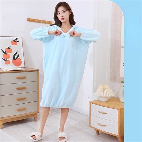 Купить Весенне-осенние длинные домашние халаты для женщин, можно носить ...