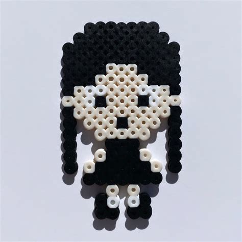 Wednesday Perler Sprites Handmade Perler Beads Gothic Girl Pixel