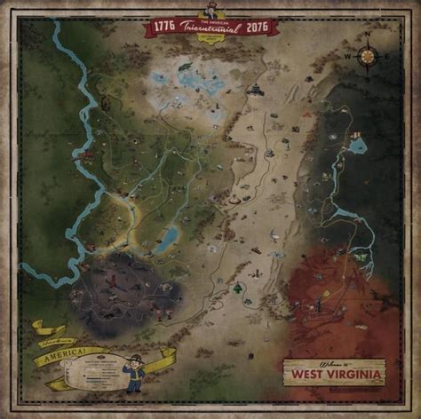 Bethesda Release Fallout 76 West Virginia World Map Image