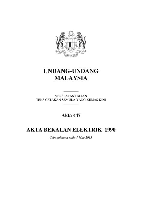 Akta Akta Bekalan Elektrik Basic Electrical Engineering