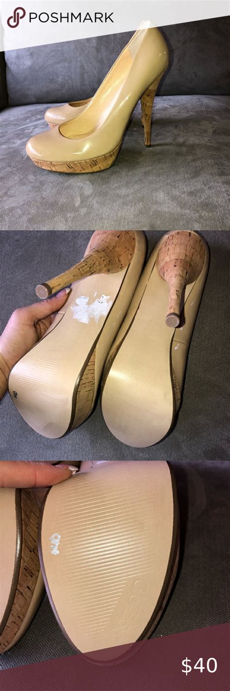 Guess Platform Heels In Nude