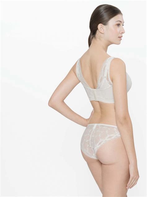 BF Lace Tactel Bikini Brief Beige SATAMI Lingerie 蕾絲低腰高叉