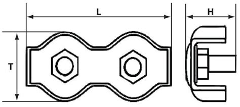 Зажим Duplex для троса и каната 12 мм. Двойной зажим дуплекс 12 мм.